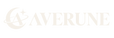 AVERUNE celestial wordmark with crescent moon, orbit and star